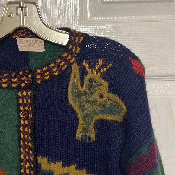 Baby Alpaca Cardigan Sweater Medium - Picture 4 of 6